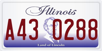 IL license plate A430288