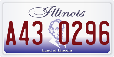 IL license plate A430296