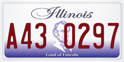 IL license plate A430297
