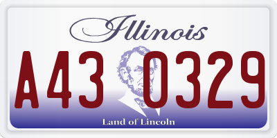 IL license plate A430329