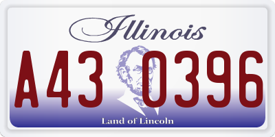 IL license plate A430396