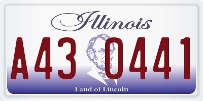IL license plate A430441