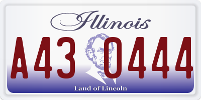 IL license plate A430444