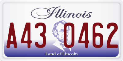 IL license plate A430462
