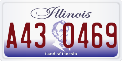 IL license plate A430469