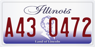 IL license plate A430472
