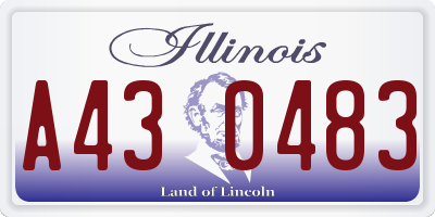 IL license plate A430483