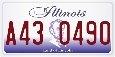 IL license plate A430490