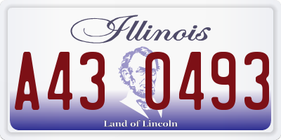 IL license plate A430493