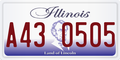 IL license plate A430505