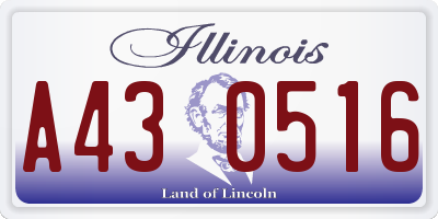 IL license plate A430516