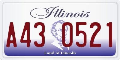 IL license plate A430521