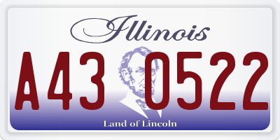 IL license plate A430522