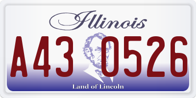 IL license plate A430526