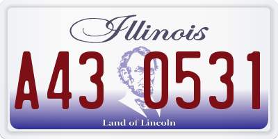 IL license plate A430531