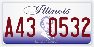 IL license plate A430532