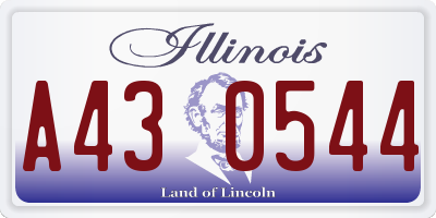 IL license plate A430544