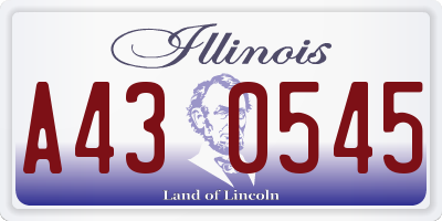 IL license plate A430545
