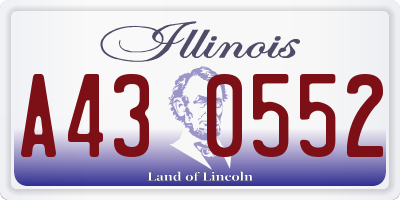 IL license plate A430552