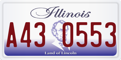 IL license plate A430553