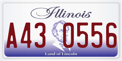 IL license plate A430556