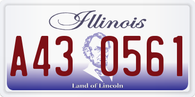 IL license plate A430561