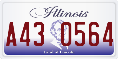 IL license plate A430564