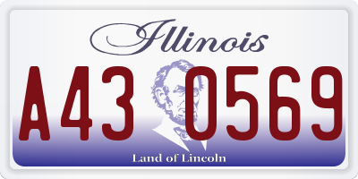 IL license plate A430569