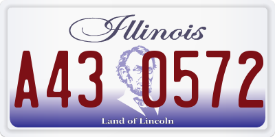 IL license plate A430572