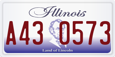 IL license plate A430573
