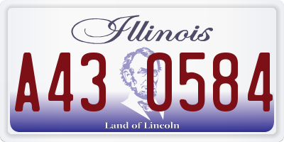 IL license plate A430584