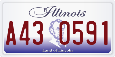 IL license plate A430591