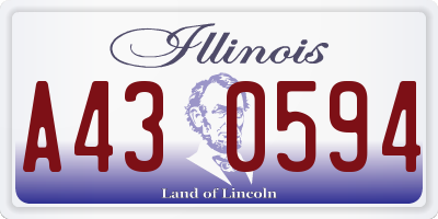 IL license plate A430594