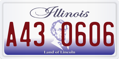 IL license plate A430606