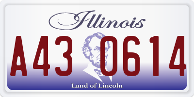 IL license plate A430614