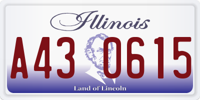 IL license plate A430615