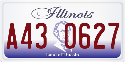 IL license plate A430627
