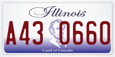 IL license plate A430660