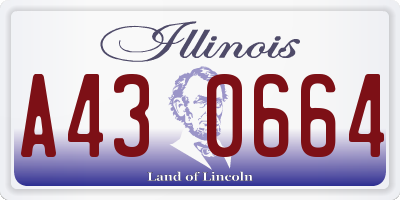 IL license plate A430664