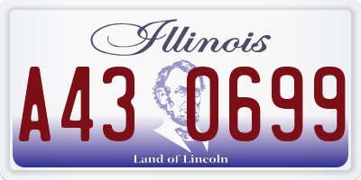 IL license plate A430699