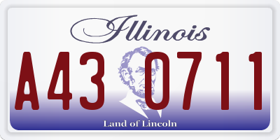 IL license plate A430711