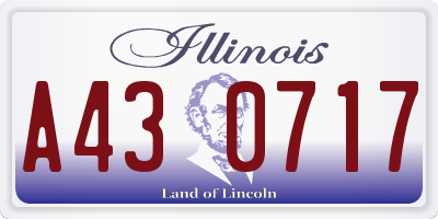 IL license plate A430717
