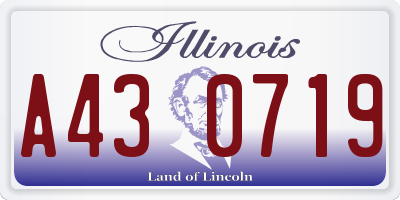 IL license plate A430719