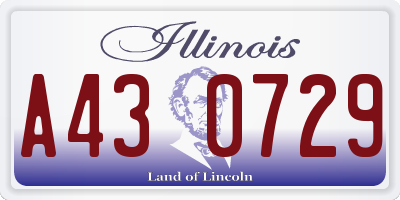 IL license plate A430729