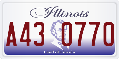 IL license plate A430770