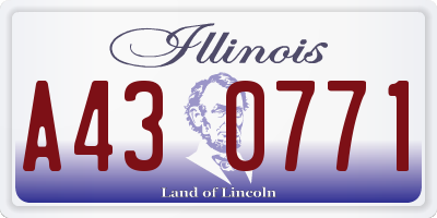 IL license plate A430771