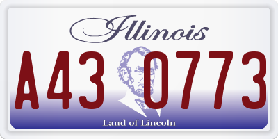 IL license plate A430773