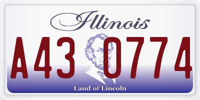 IL license plate A430774