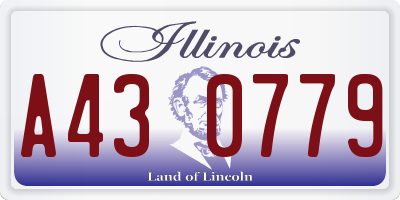 IL license plate A430779