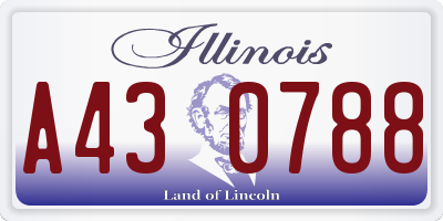 IL license plate A430788
